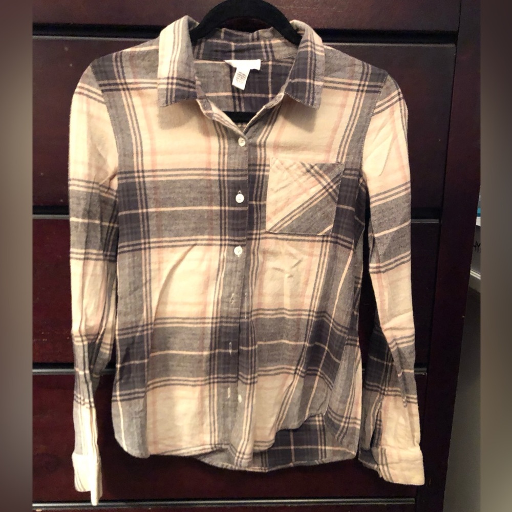 girls full tilt x-large lightweight flannel shirt